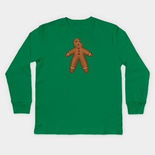 Surprised gingerbread man Kids Long Sleeve T-Shirt